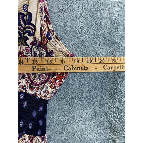 Bila Maxi Sundress Women Med Colorful BOHO Hippie Rayon Elastic V Neck India - Picture 7 of 7